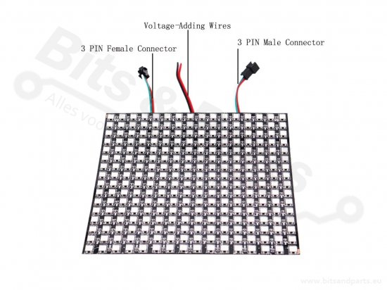 LED Board Flexible 16x16 WS2812B 5050 RGB LED with drivers (256bits)